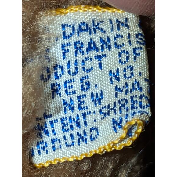 Vintage 1973 Dakin 12" Drooper Dog Plush Nutshell Stuffed Puppy Brown White Rare - Picture 8 of 9